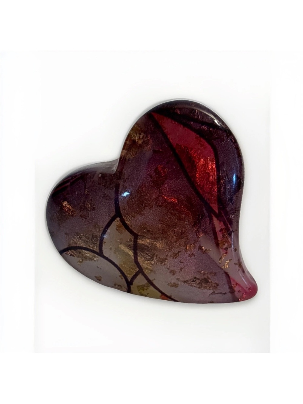 Chunky Acrylic Resin Chunky Heart Ring-Y2K